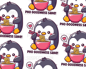 Penguin Pho Goodness Sake Sticker
