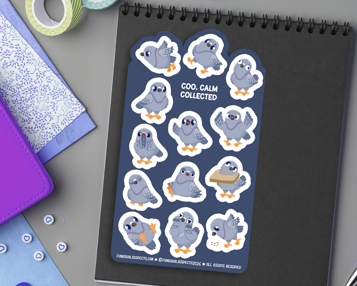 Pigeon Sticker Sheet