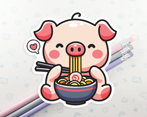 Pig Noodles Sticker