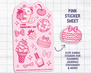 Pink Things Sticker Sheet