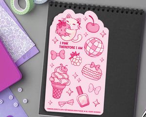 Pink Things Sticker Sheet