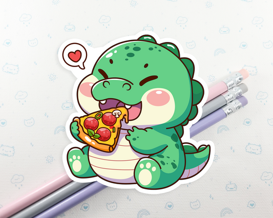 Pizza Dino Sticker
