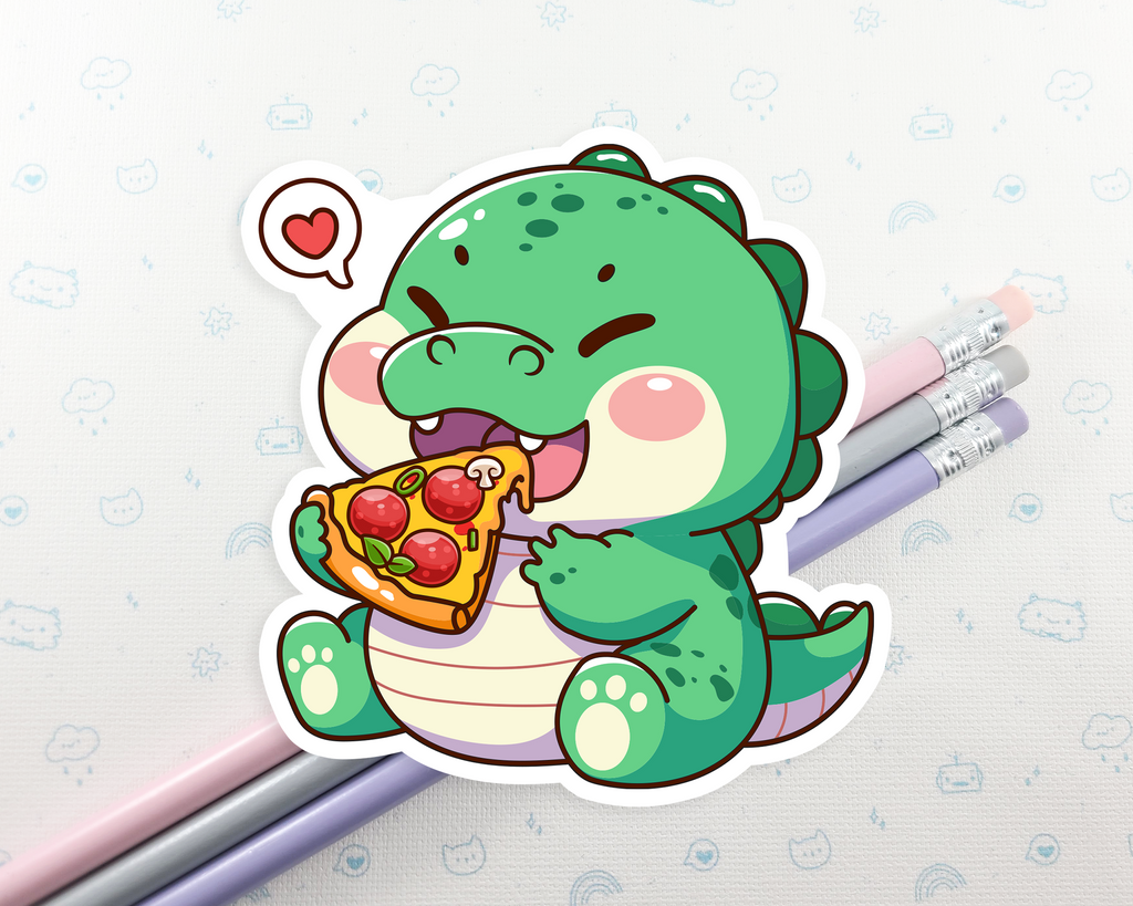 Pizza Dino Sticker