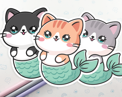 Cat Purrmaid Sticker