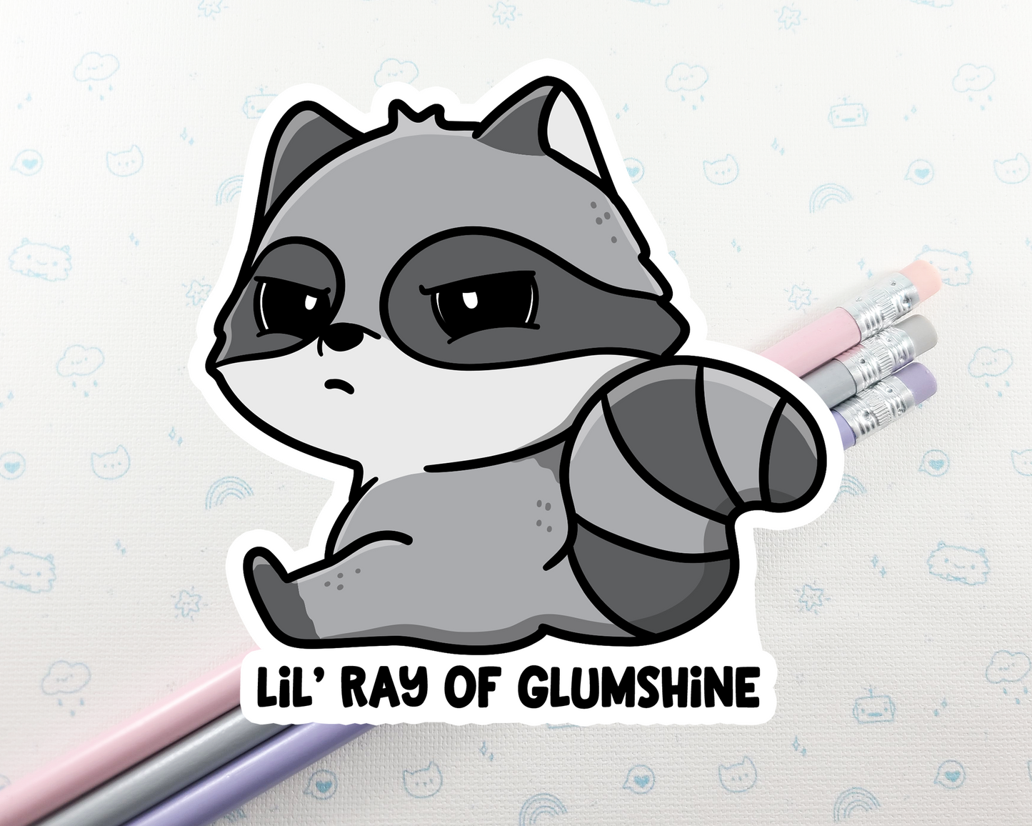 Raccoon Glumshine Sticker