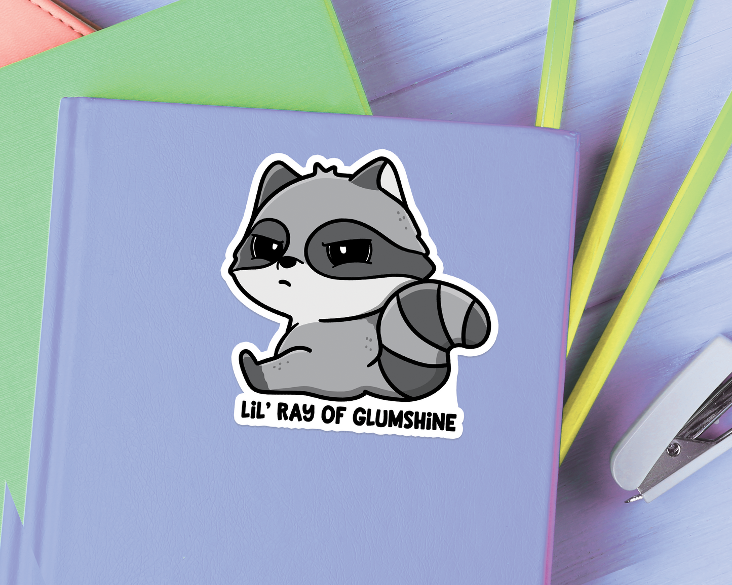 Raccoon Glumshine Sticker