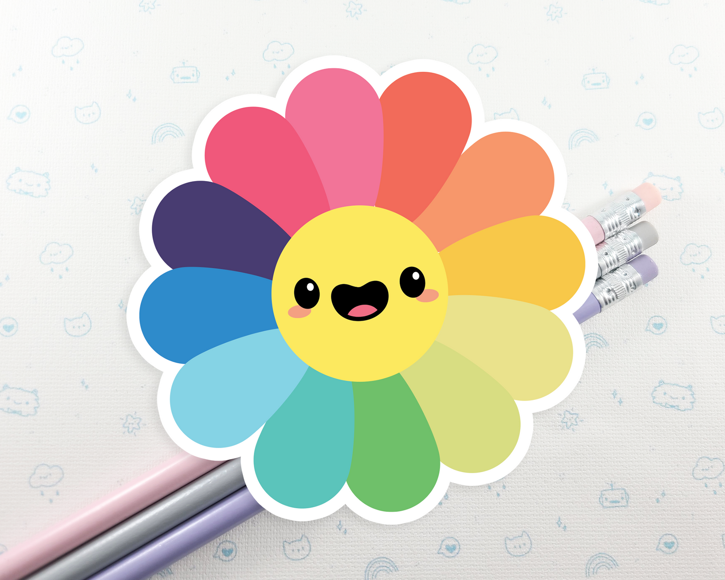 Rainbow Flower Sticker