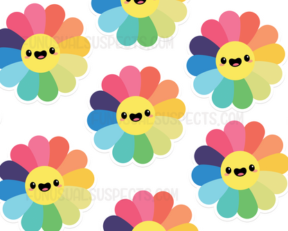 Rainbow Flower Sticker