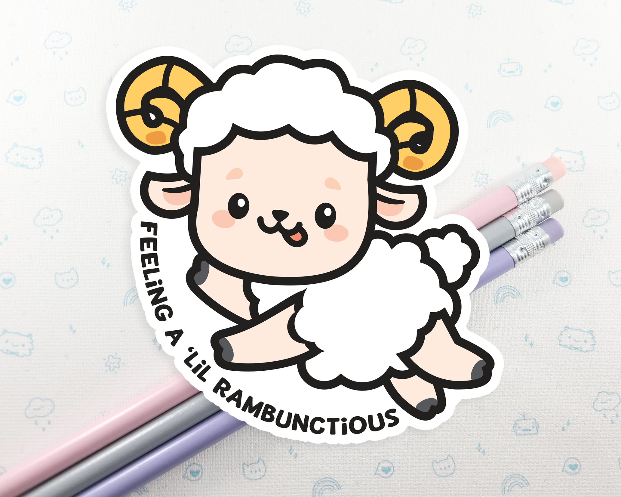 Steak Rambunctious Rambunctious Ram Sticker – FunUsualSuspects