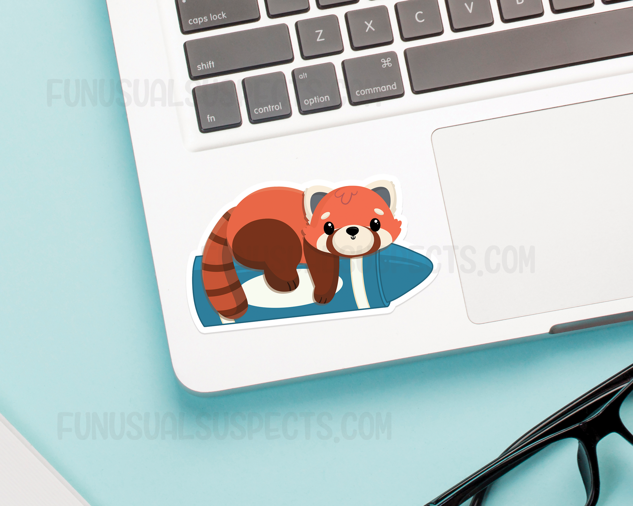 Red Panda Crayon Sticker