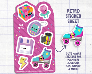 90's Retro Sticker Sheet