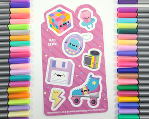 90's Retro Sticker Sheet