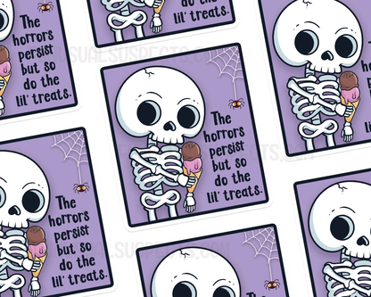 Skeleton Lil Treats Sticker