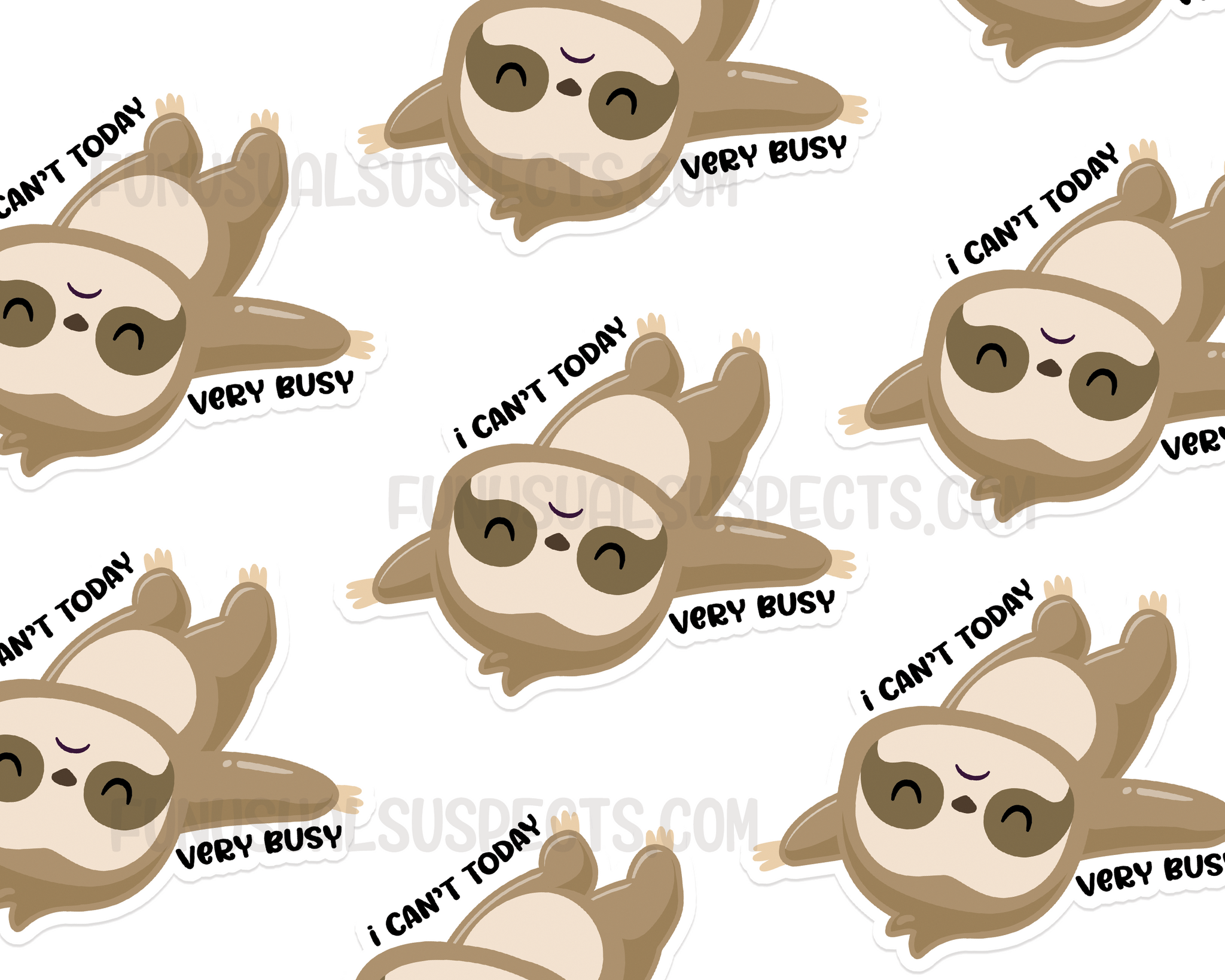Sloth Very Busy Sticker