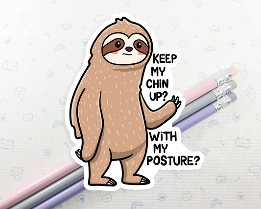 Sloth Chin Up Sticker
