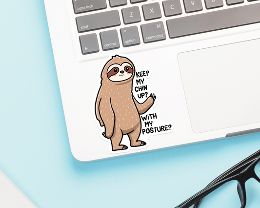 Sloth Chin Up Sticker