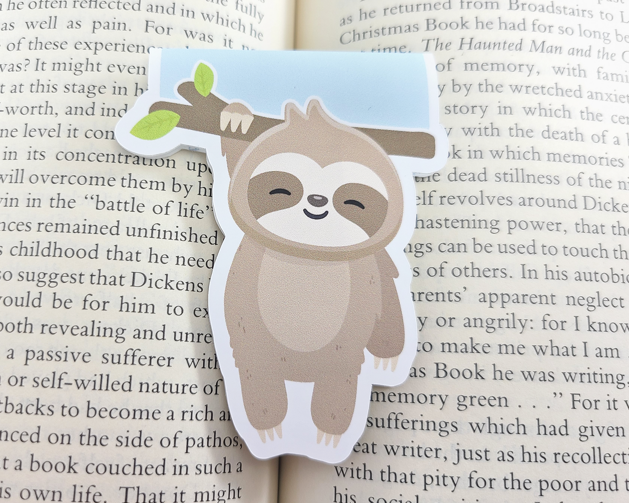 Sloth Hanging Magnetic Bookmark