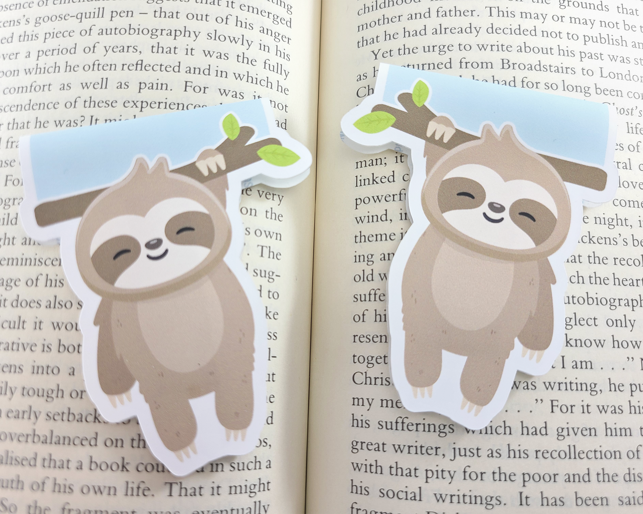 Sloth Hanging Magnetic Bookmark