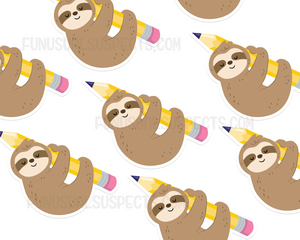 Sloth Pencil Sticker