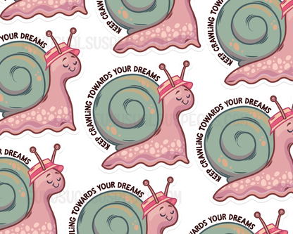 Snail Keep Crawling Sticker