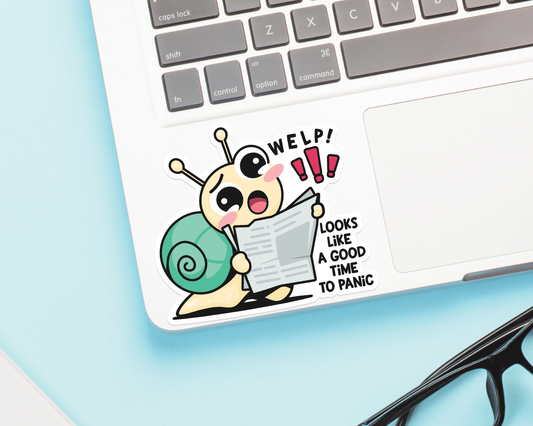 Snail Time To Panic Sticker