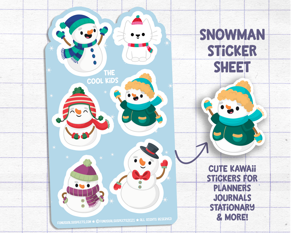 Snowman Sticker Sheet