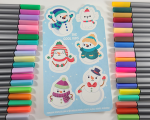 Snowman Sticker Sheet