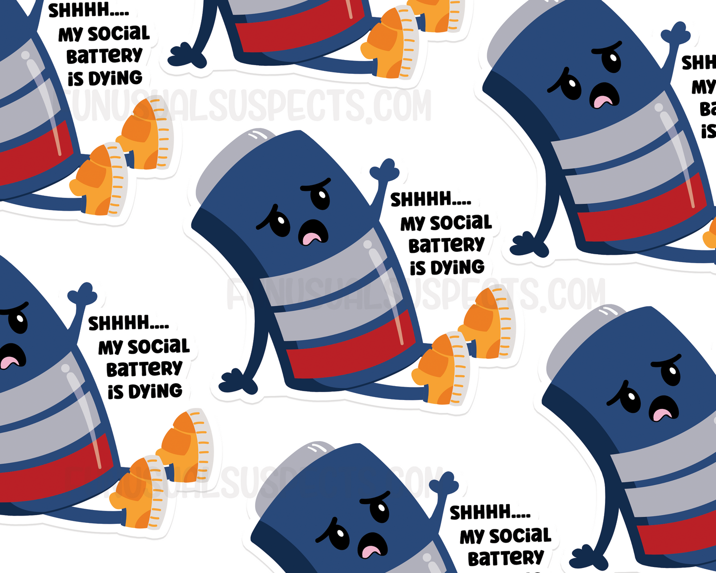 Social Battery Sticker