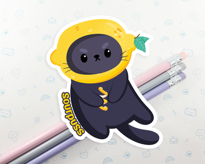 Sourpuss Cat Sticker
