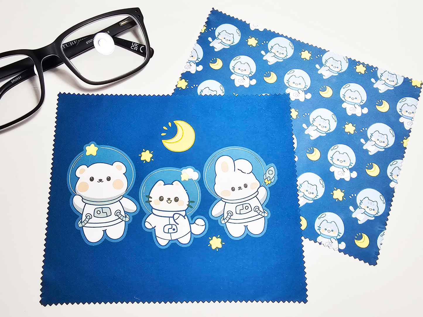 Cat Astronaut Screen Cleaning Cloth Set