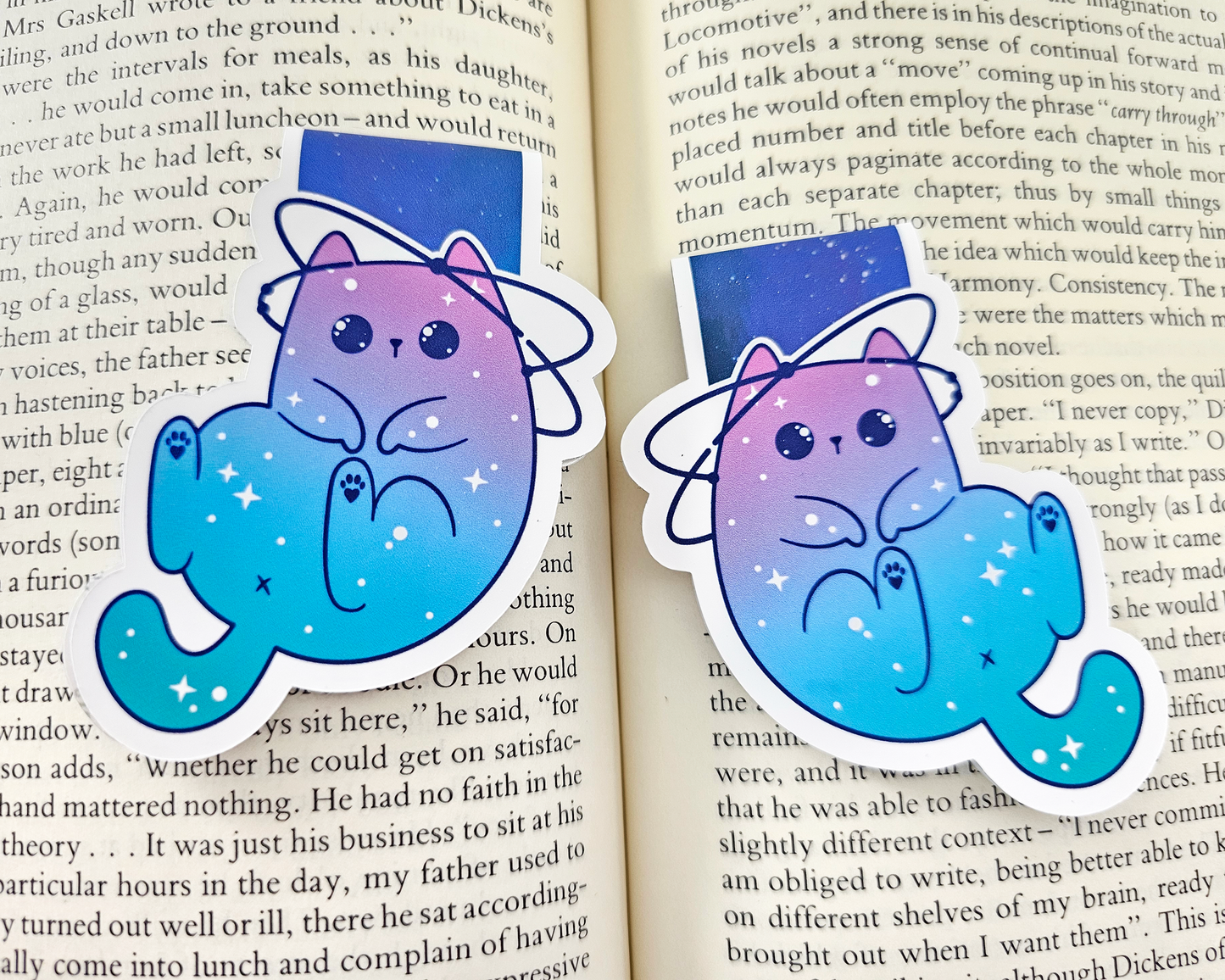 Space Cat Magnetic Bookmark