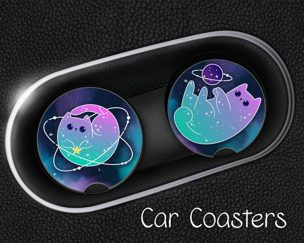 Space Cats Car Coasters