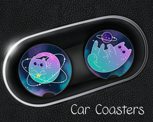 Space Cats Car Coasters
