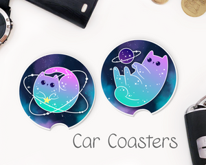 Space Cats Car Coasters