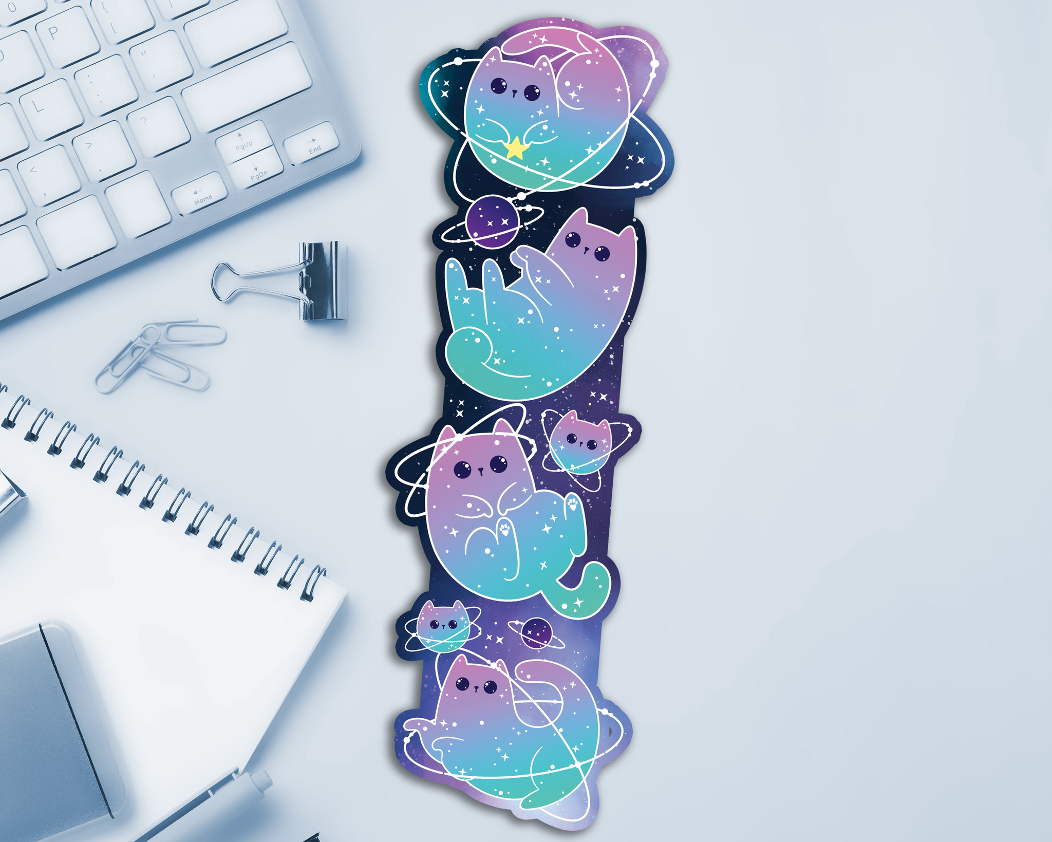 Space Cats Long Sticker