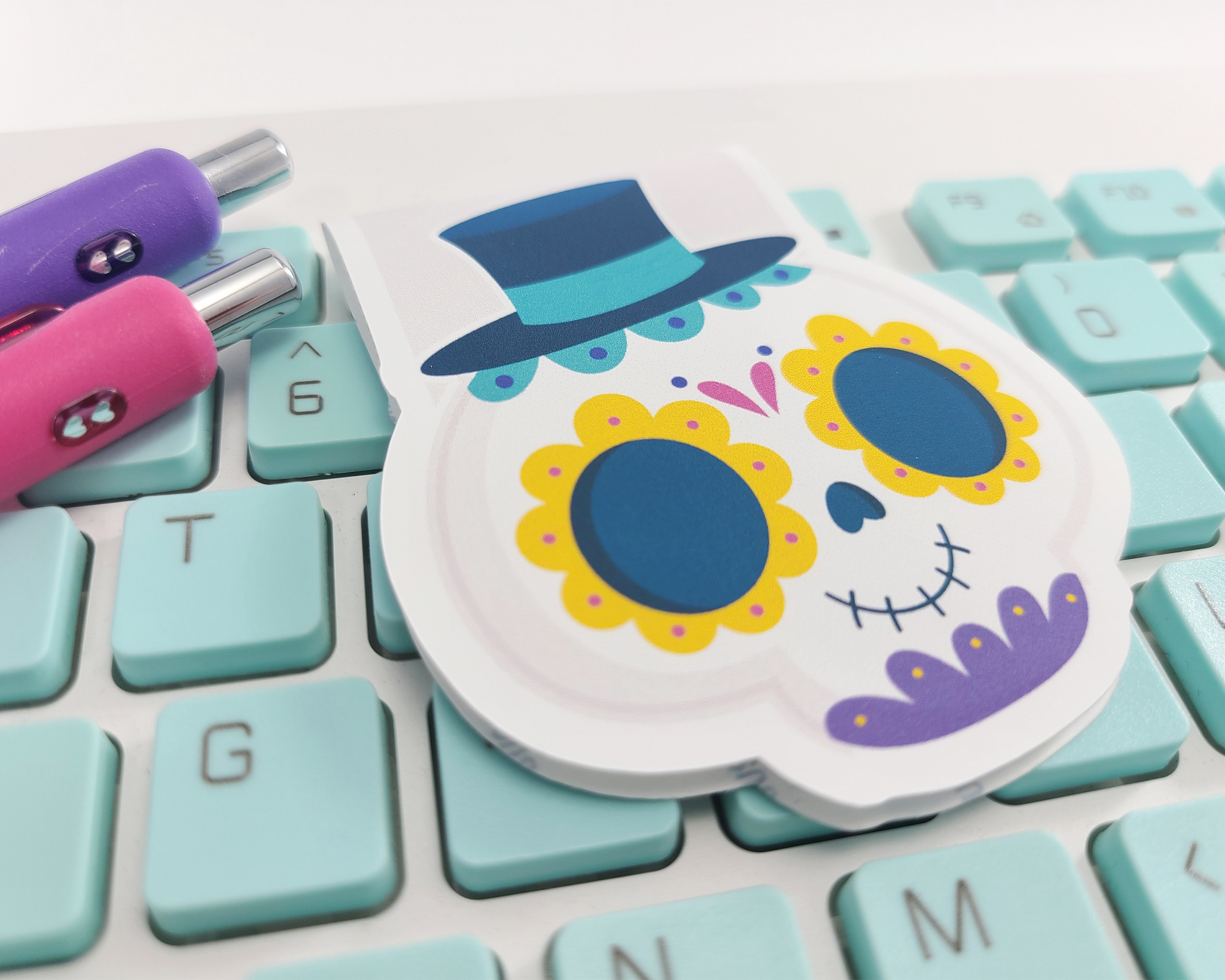 Day of the Dead Skull with Hat Bookmark