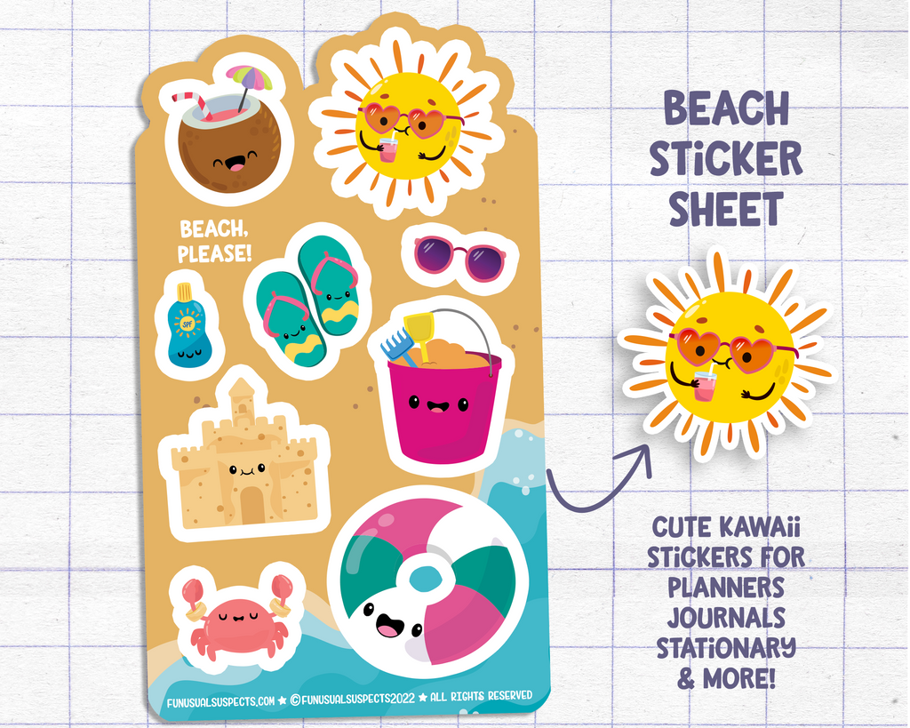 Beach Sticker Sheet