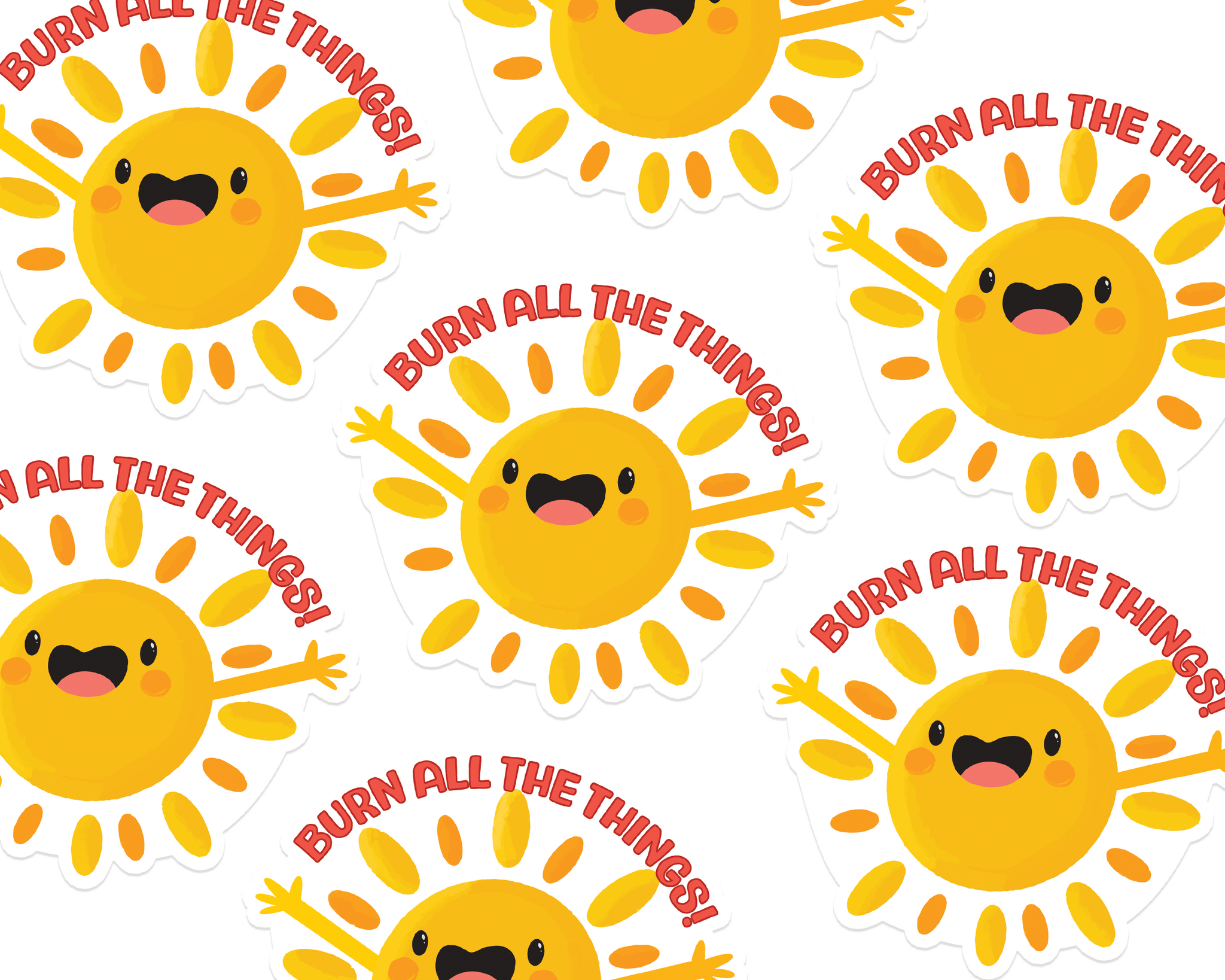 Sun Burn All The Things Sticker