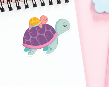 Turtle and Baby Sticker
