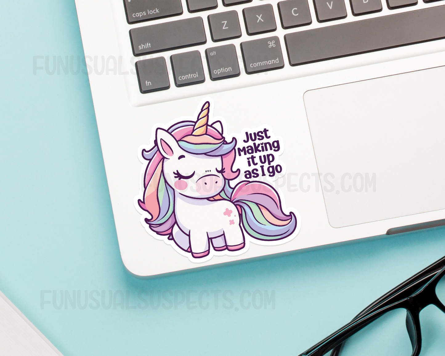Unicorn Making It Up As I Go Sticker