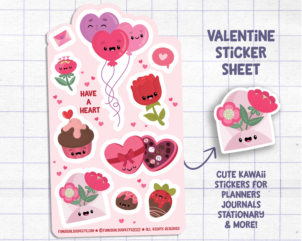 Valentine's Day Sticker Sheet