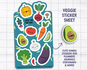 Vegetable Sticker Sheet