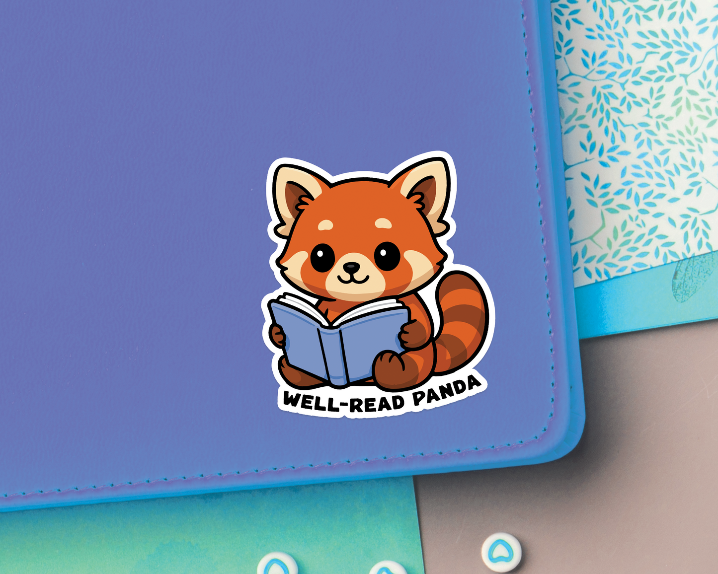 Well Read Panda Sticker