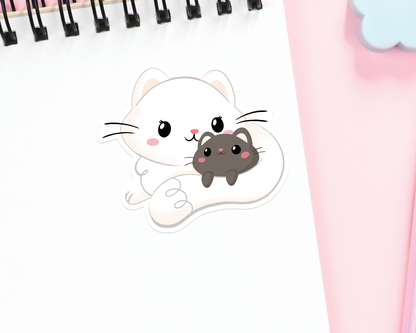 Cat Mom and Kitten Sticker
