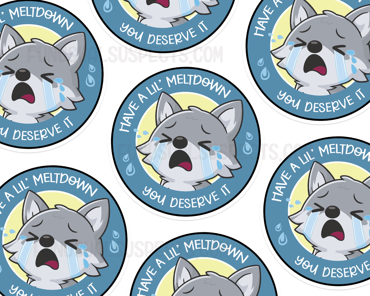 Wolf Have A Meltdown Sticker