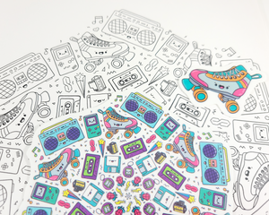 90's Mandala Sticker Set