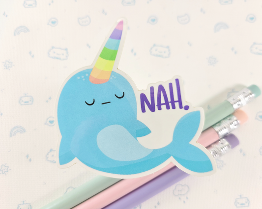 Narwhal Nah Sticker
