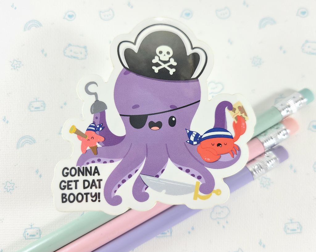 Octopus Pirate Sticker