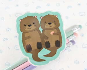 Otter Couple Sticker