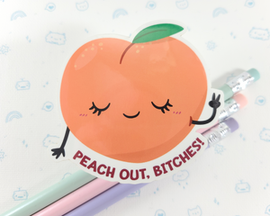 Peach Out Sticker